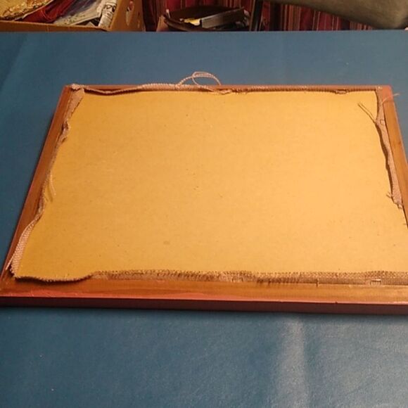 Framed Cross-Stitch Art with Brown Frame - Picture 3 of 4